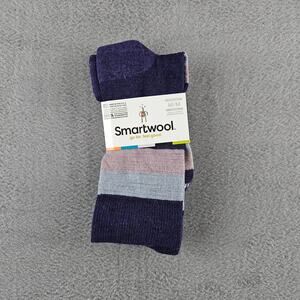 Smartwool Women's Size M Medium 7-9.5 Cushion Crew Socks Stripe Purple